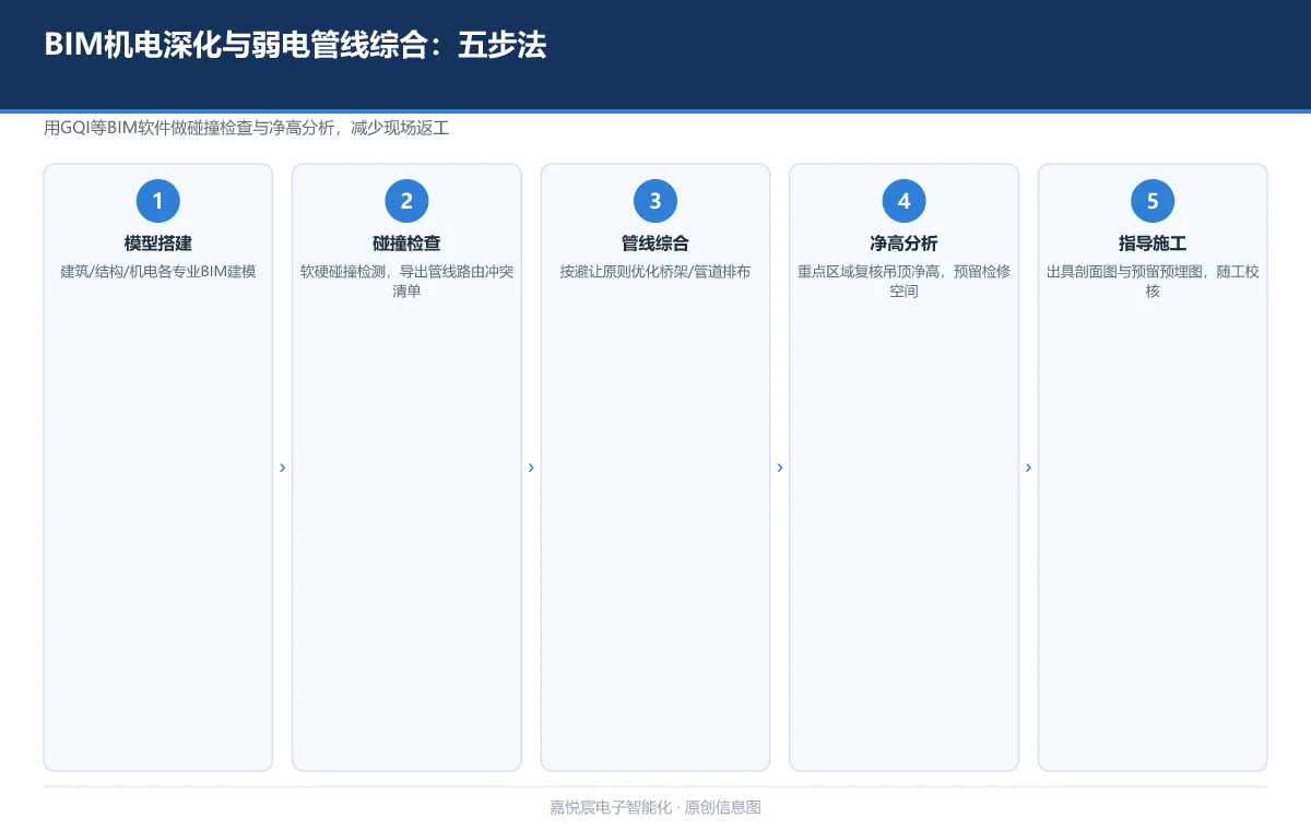 BIM 机电深化与弱电管线综合:用碰撞检查减少现场返工