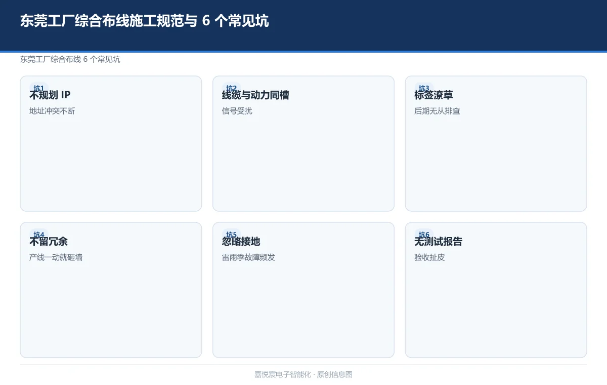 东莞工厂综合布线施工规范与 6 个常见坑