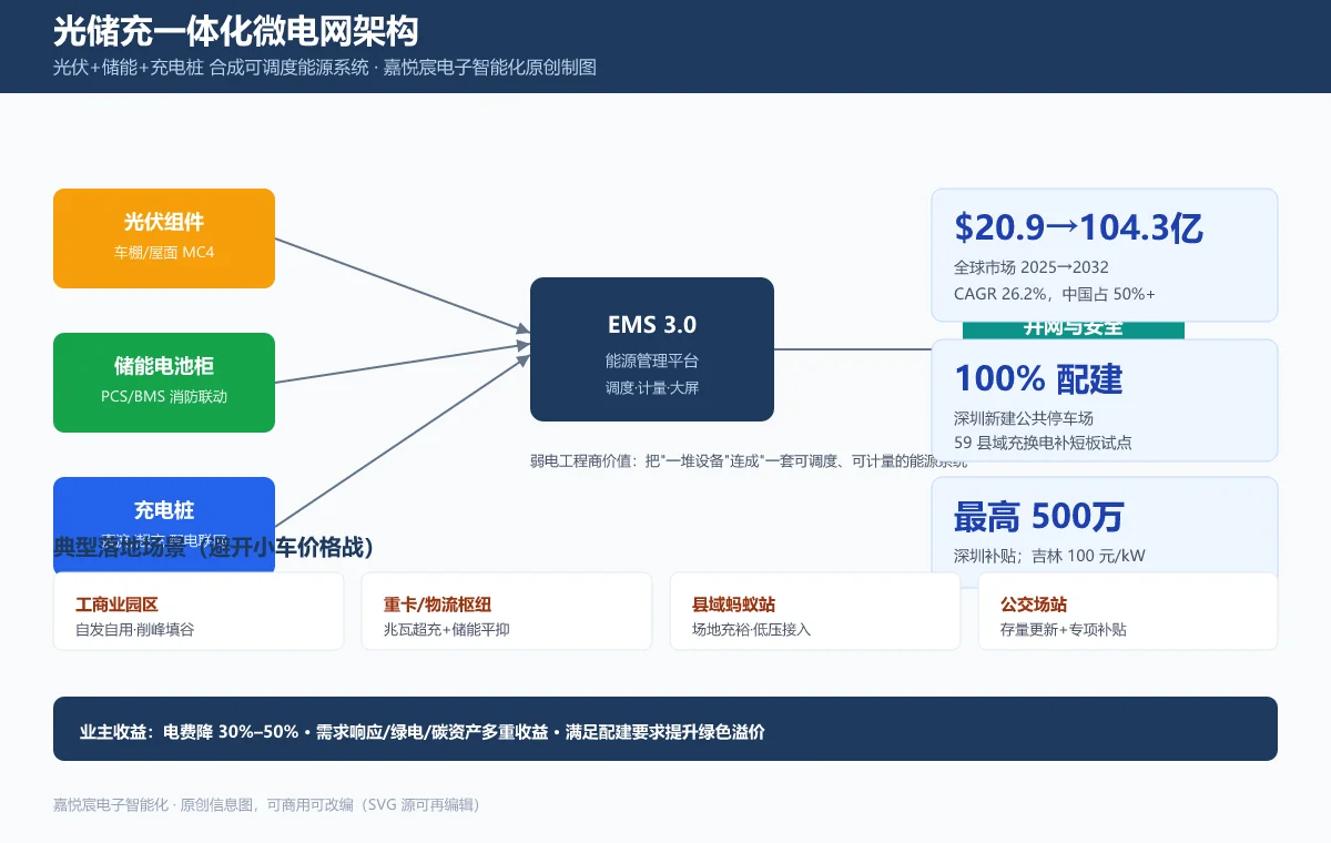光储充一体化微电网架构