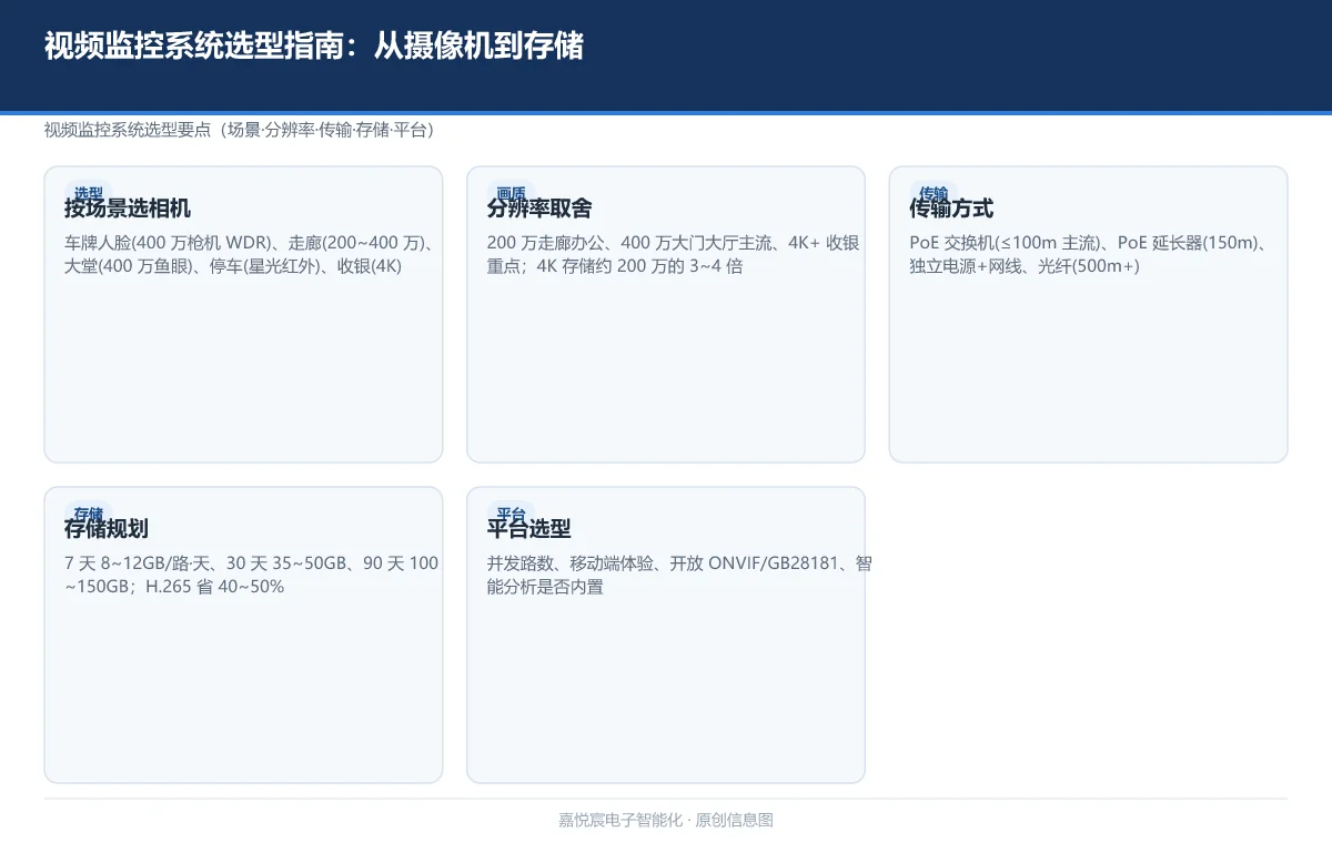 视频监控系统选型指南：从摄像机到存储